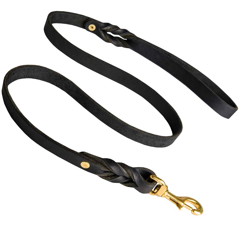 Real Leather Dog Leash